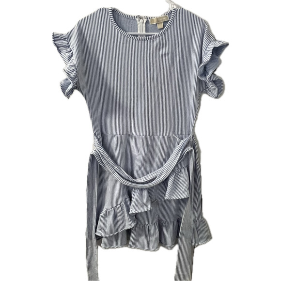 Women's Michael Kors Blue Striped Mini Dress Size S - Picture 1 of 4